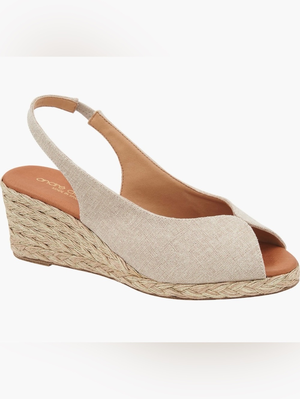 NEW Andre Assous Audrey Espadrille Wedge Sandals Size 8